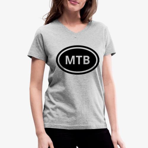 MTB Oval Logo - Women's V-Neck T-Shirt