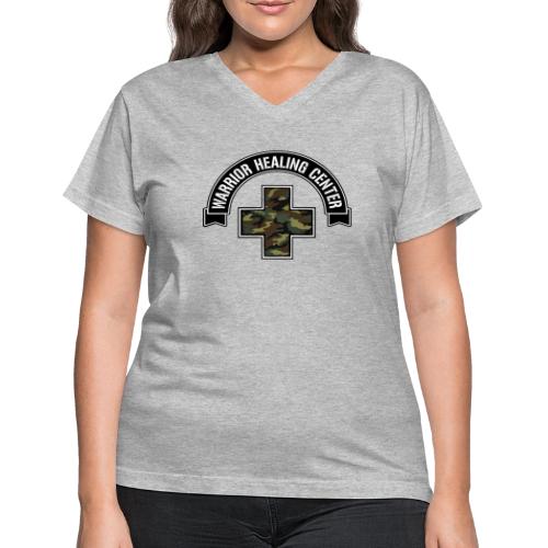 WHC Logo Metalic Final - Women's V-Neck T-Shirt