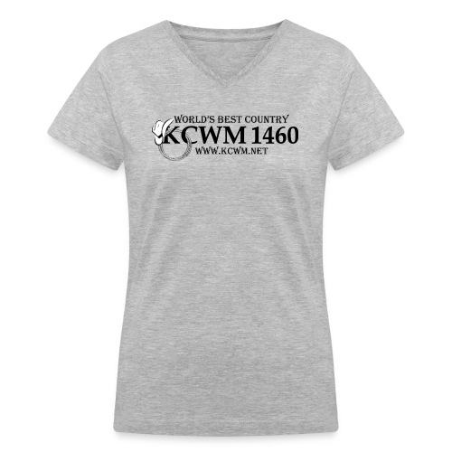 KCWM Logo - Women's V-Neck T-Shirt