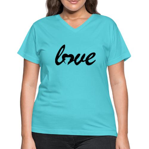 Dog Love - Women's V-Neck T-Shirt