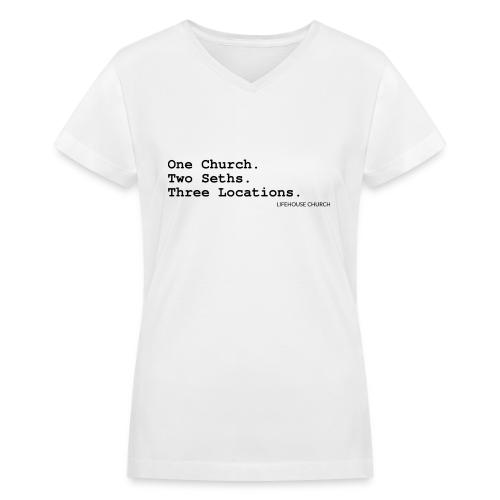 List Tagline - Women's V-Neck T-Shirt