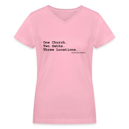 List Tagline - Women's V-Neck T-Shirt