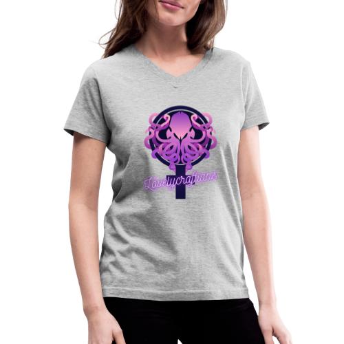Lovelycraftians Logo - Women's V-Neck T-Shirt