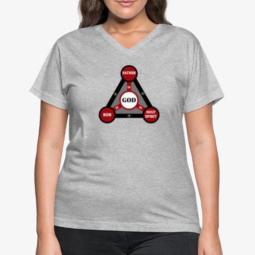 Holy Trinity One God - Women's V-Neck T-Shirt