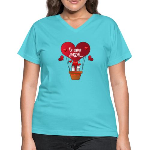 Fashion Valentine's Day Hearts, Gifts February 14 - Women's V-Neck T-Shirt