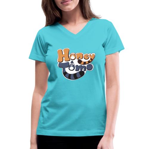 Honey and Tomo Logo - Women's V-Neck T-Shirt