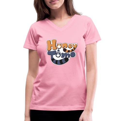 Honey and Tomo Logo - Women's V-Neck T-Shirt