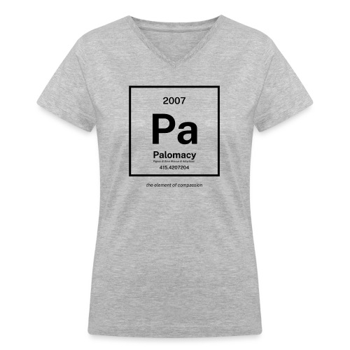 Palomacy: Element of Compassion (Black) - Women's V-Neck T-Shirt