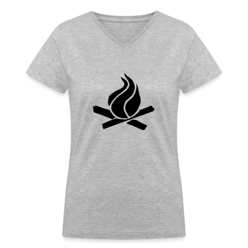 flame fire campfire - Women's V-Neck T-Shirt