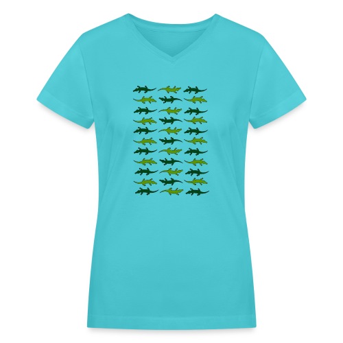 Crocs and gators - Women's V-Neck T-Shirt