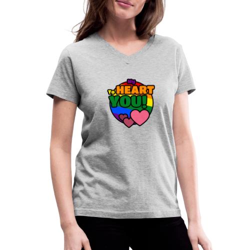 My Heart To You! I love you - printed clothes - Women's V-Neck T-Shirt