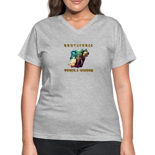 POWER WISDOM - Women's V-Neck T-Shirt