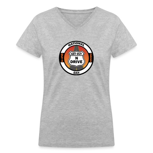 National Get Out N Drive Day Official Event Merch - Women's V-Neck T-Shirt