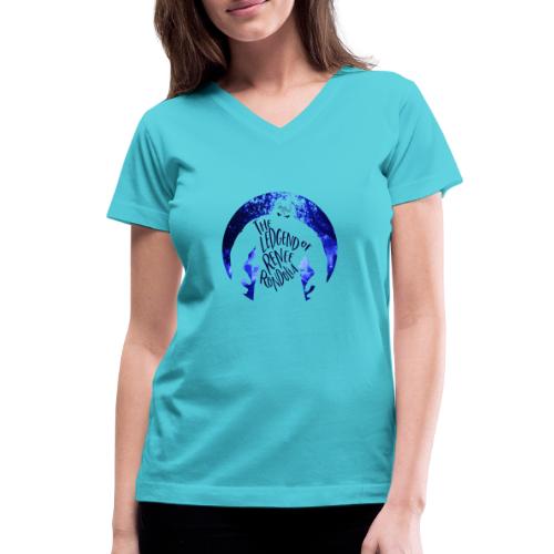 The Legend Renee Rondolia, Blue - Women's V-Neck T-Shirt