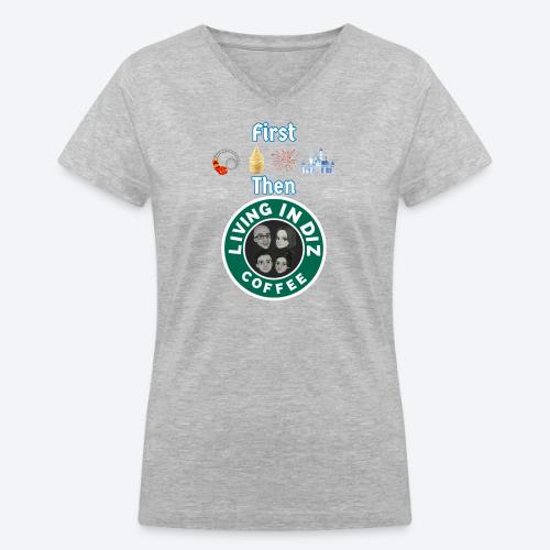 LID COFFEE - Women's V-Neck T-Shirt