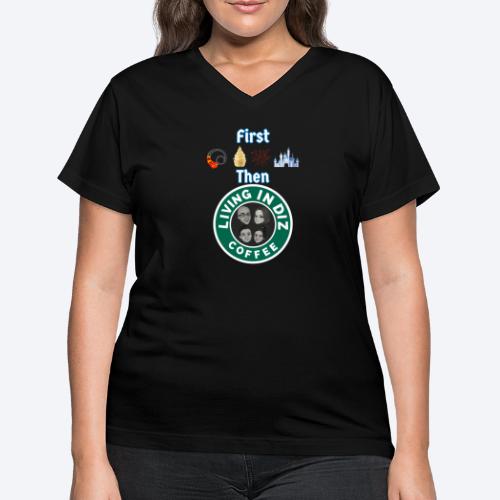 LID COFFEE - Women's V-Neck T-Shirt