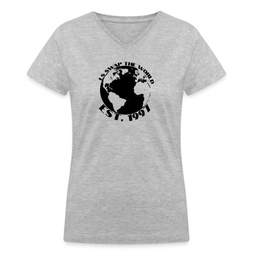 LS SWAP THE WORLD Est. 1997 - Women's V-Neck T-Shirt