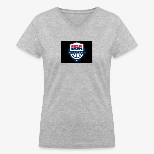 Team USA phone cases or shirts - Women's V-Neck T-Shirt