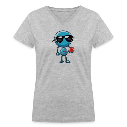 Smoon City 3_I heart Mrs S - Women's V-Neck T-Shirt