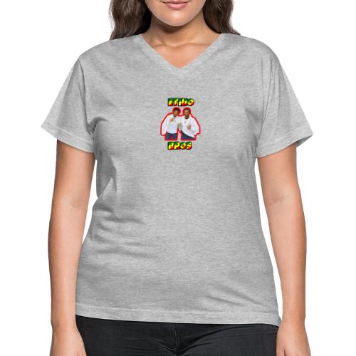 ethio bros - Women's V-Neck T-Shirt