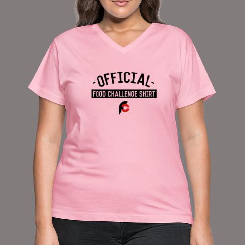 Official Food Challenge Shirt 2 - Women's V-Neck T-Shirt