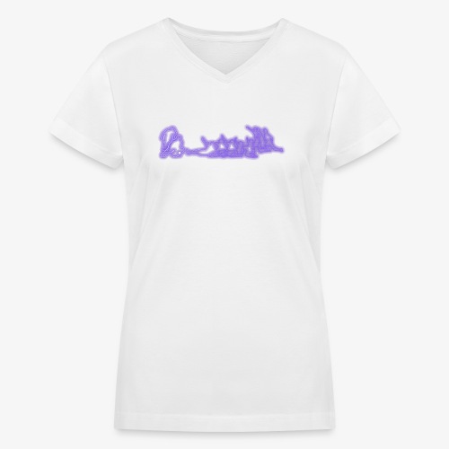 Safe or Out Purple - Women's V-Neck T-Shirt