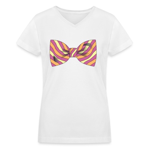 Bow Tie - Women's V-Neck T-Shirt