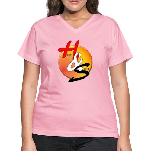 Rcahas logo gold - Women's V-Neck T-Shirt