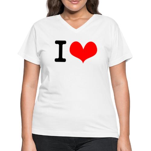 I Love what - Women's V-Neck T-Shirt