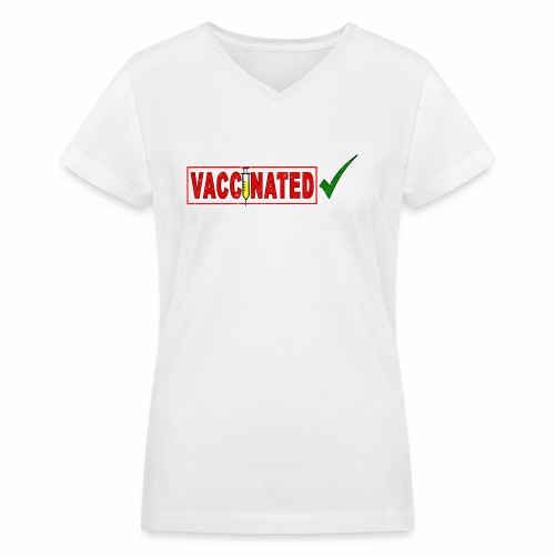 Pro Vaccination Vaccine Vaccinated Vintage Retro - Women's V-Neck T-Shirt
