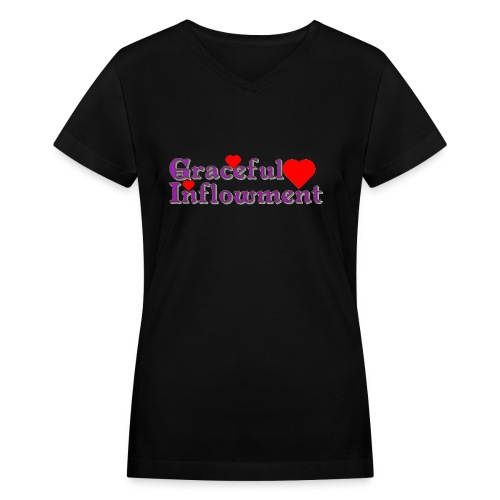 Graceful Inflowment - Women's V-Neck T-Shirt