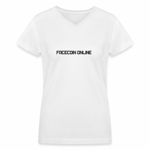 facecoin online dark - Women's V-Neck T-Shirt