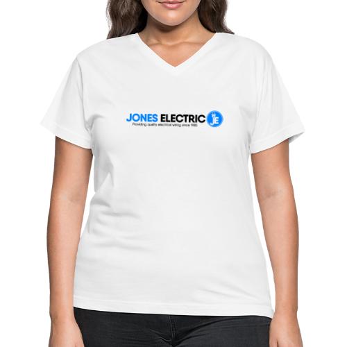 Jones Electric Logo Vector - Women's V-Neck T-Shirt