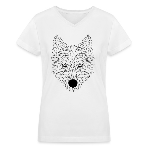 wolf - Women's V-Neck T-Shirt