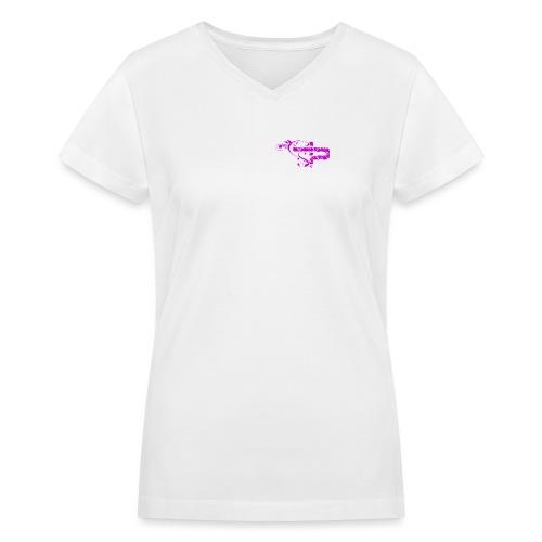 Exquiod Heart Purple - Women's V-Neck T-Shirt