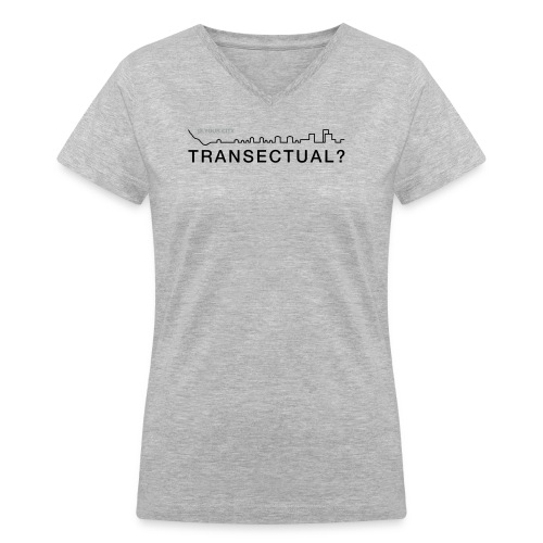 TransectLogo - Women's V-Neck T-Shirt