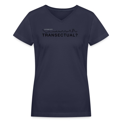 TransectLogo - Women's V-Neck T-Shirt
