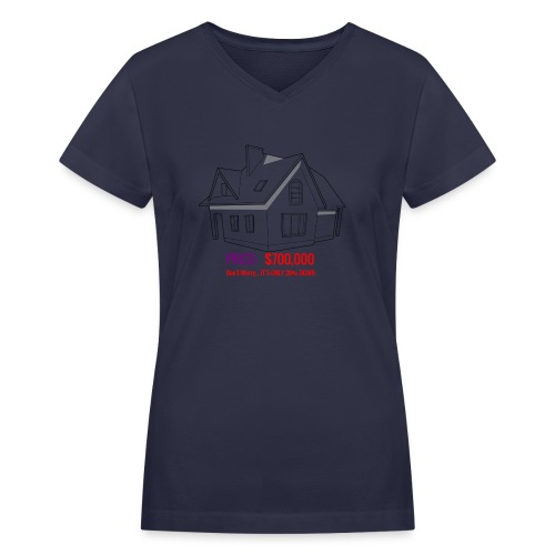 Fannie & Freddie Joke - Women's V-Neck T-Shirt
