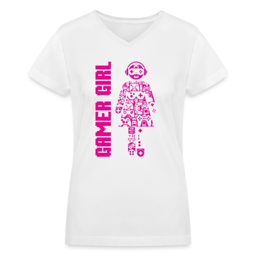 Gamer Girl - Women's V-Neck T-Shirt