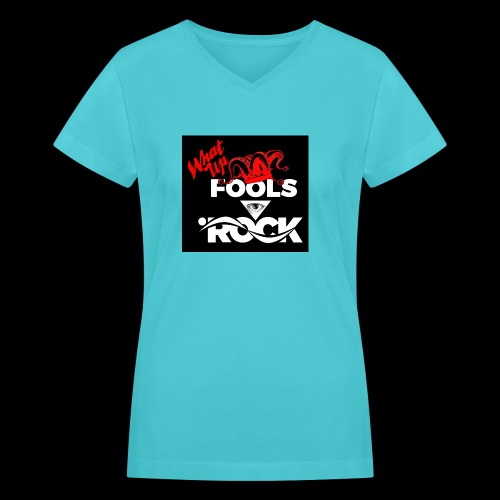 Fool design - Women's V-Neck T-Shirt