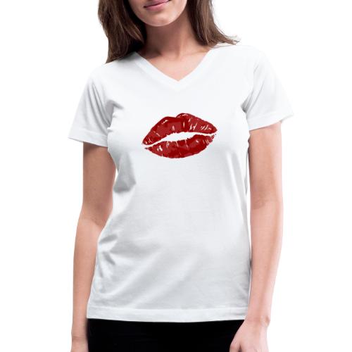 Kiss Me - Women's V-Neck T-Shirt