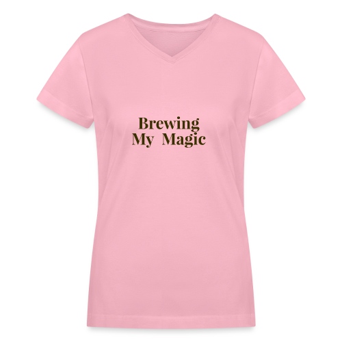 Brewing My Magic Women's Tee - Women's V-Neck T-Shirt
