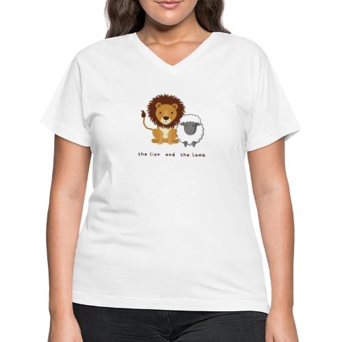 The Lion and the Lamb Shirt - Women's V-Neck T-Shirt