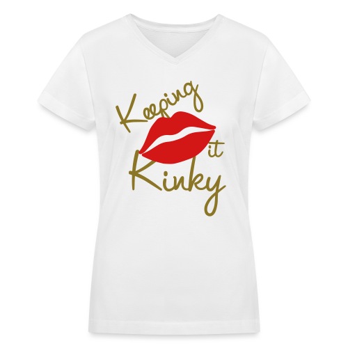 kinky2 - Women's V-Neck T-Shirt