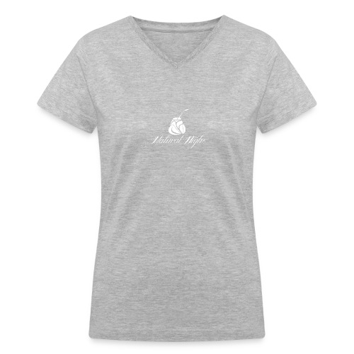 Natural Highs Logo In White - Women's V-Neck T-Shirt