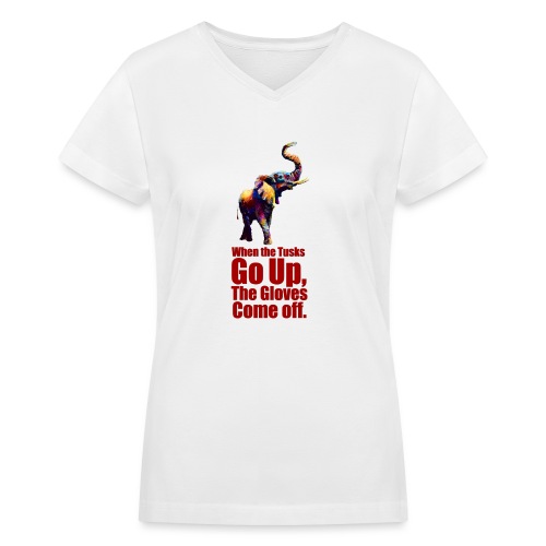 When the trunk goes up th - Women's V-Neck T-Shirt