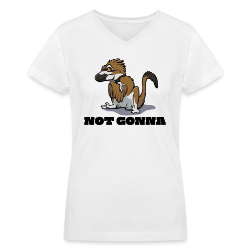Raptor Not Gonna Killdeer Version - Women's V-Neck T-Shirt