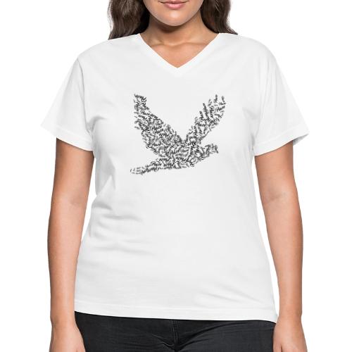 DOVE Peace in FLIGHT - Women's V-Neck T-Shirt