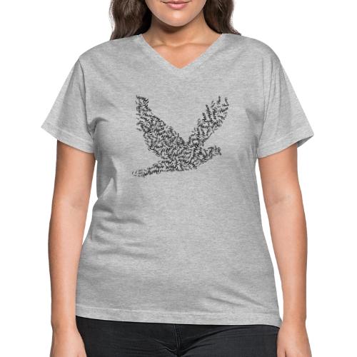 DOVE Peace in FLIGHT - Women's V-Neck T-Shirt