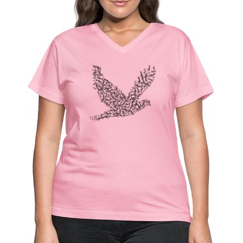 DOVE Peace in FLIGHT - Women's V-Neck T-Shirt